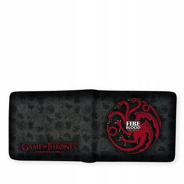 Portfel winylowy - Gra o Tron "Targaryen Kolor czarny Odcienie czerwieni