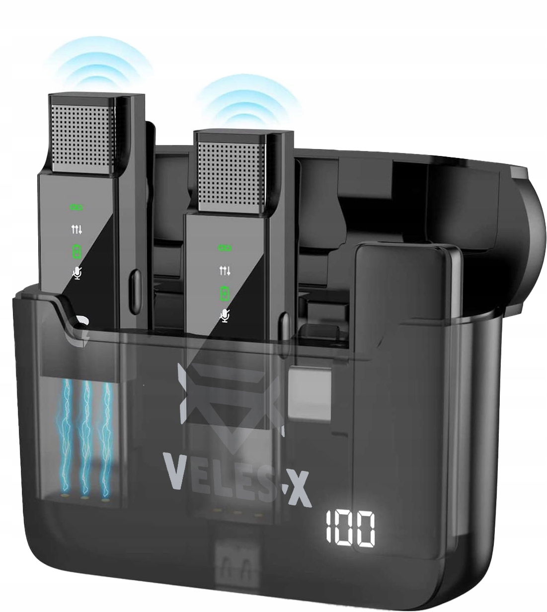 Veles-X Bezdrôtový klopový mikrofónový systém Dual Usb-c