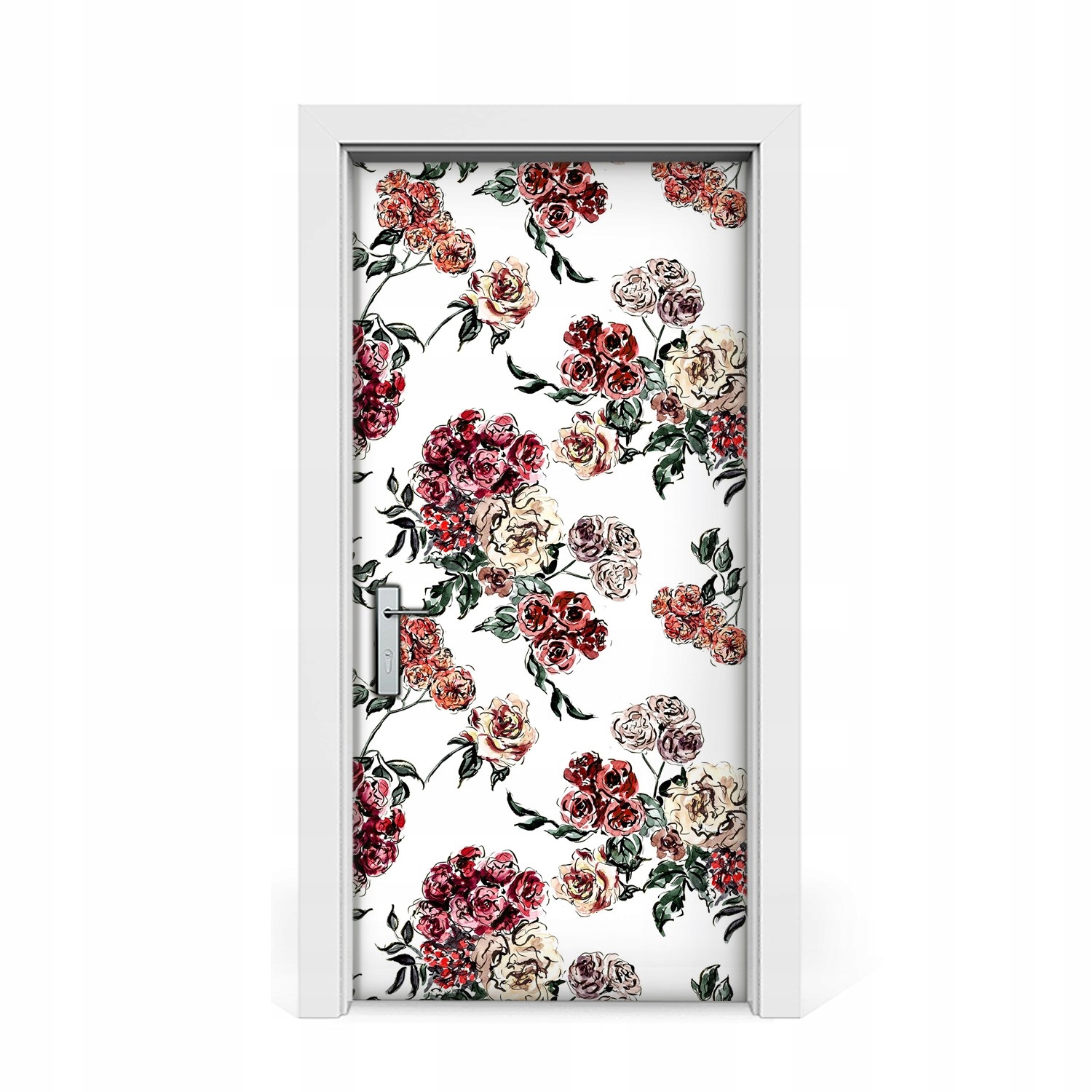 

Okleina naklejka drzwi Kwiaty w stylu Boho 95x205