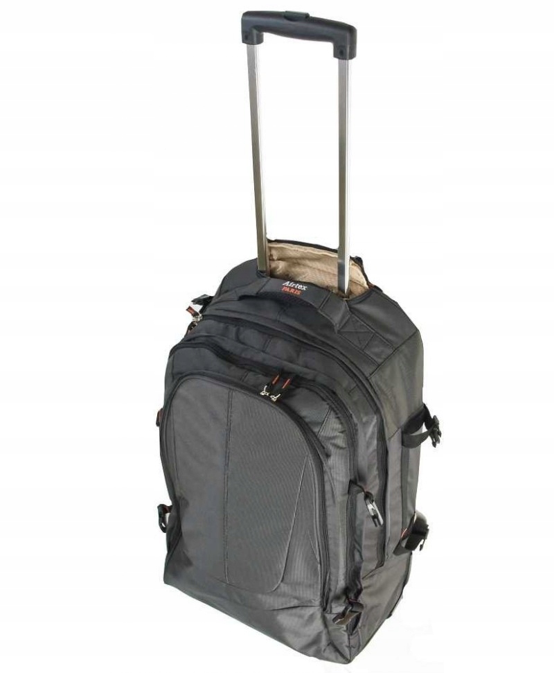 Plecak Podróżny Na Kółkach Mały Szary Airtex Paris
