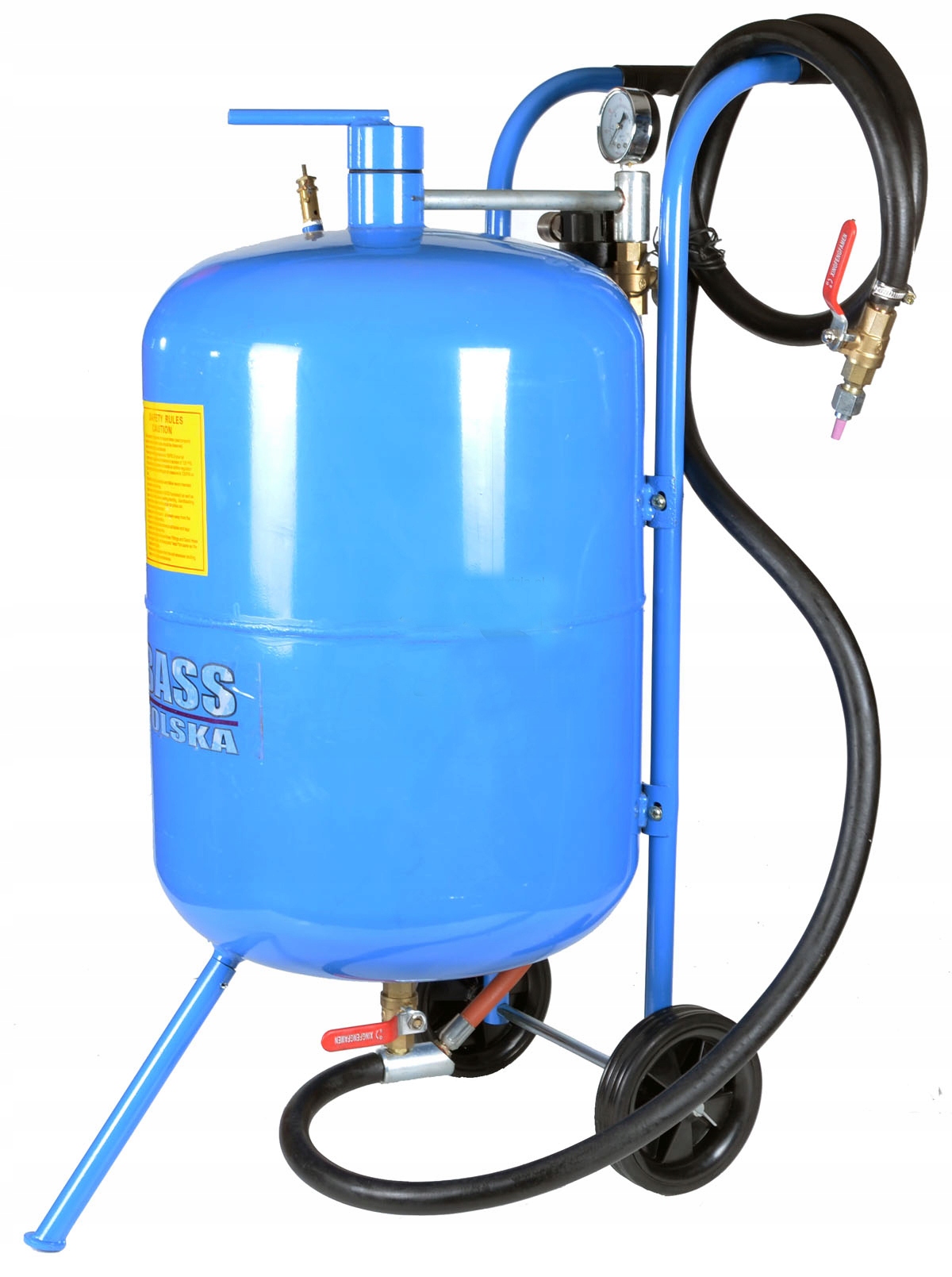 BASS ПОЛЬСКАЯ МОБИЛЬНАЯ СИФОННАЯ ПЕСКОСТРУЙНАЯ МАШИНА 80L + СОПЛА