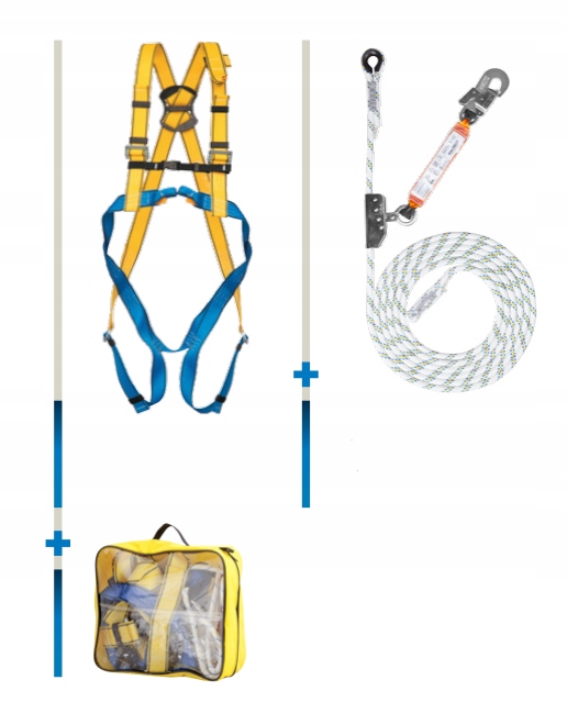Zestaw Basic Pro 5 Szelki Bezpieczeństwa Linostop 10m