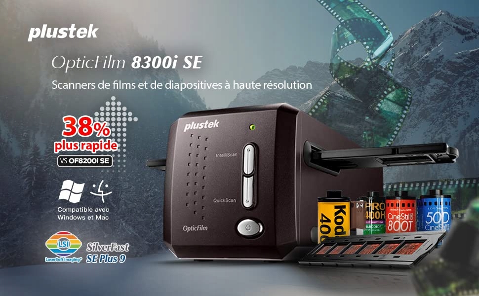 Plustek OpticFilm 8300i Se skaner pasków i Kod producenta 0908-785