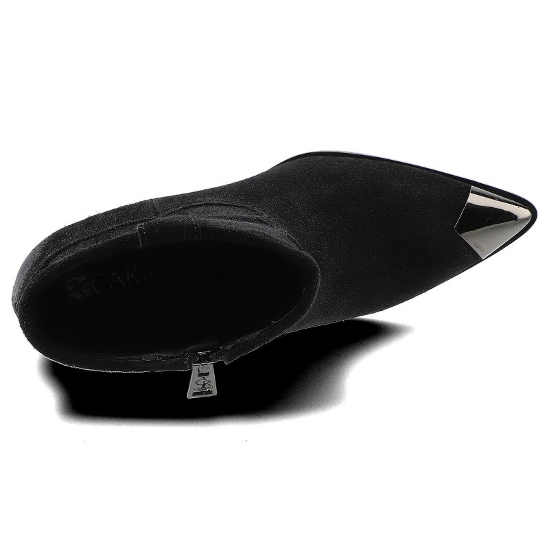 Czarne Botki Carinii Damskie Modne Obuwie Jesienne Rozmiar 37