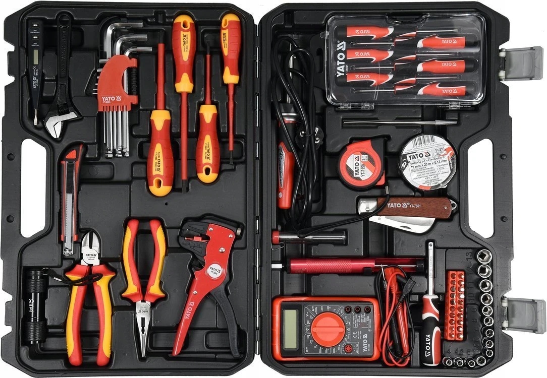 Sada náradia pre elektrikárov s 68 prvkami YT-39009 Yato
