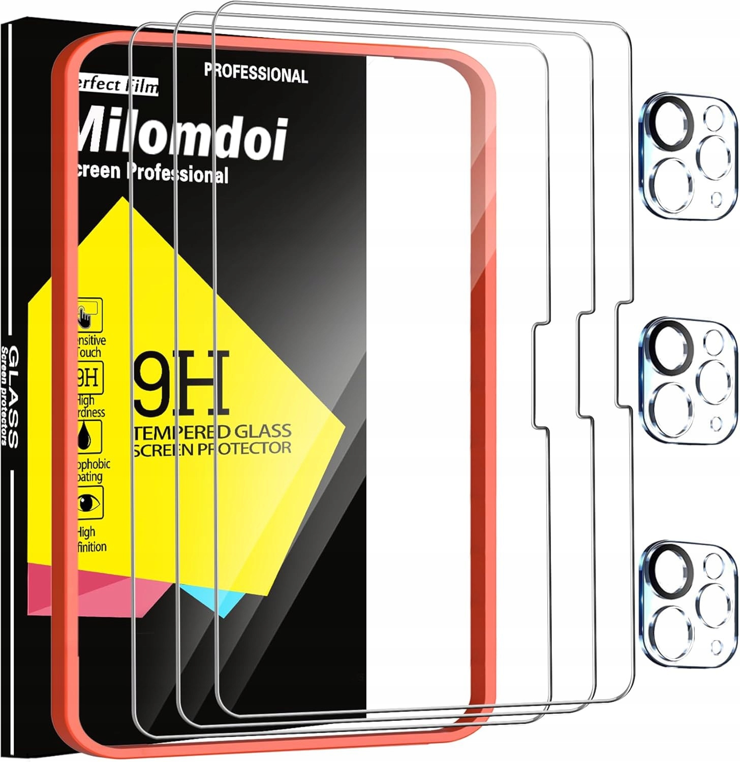 Szkło Hartowane 3 szt. Apple iPad Pro 13 M4 2024 ochraniacz aparatu 3w1