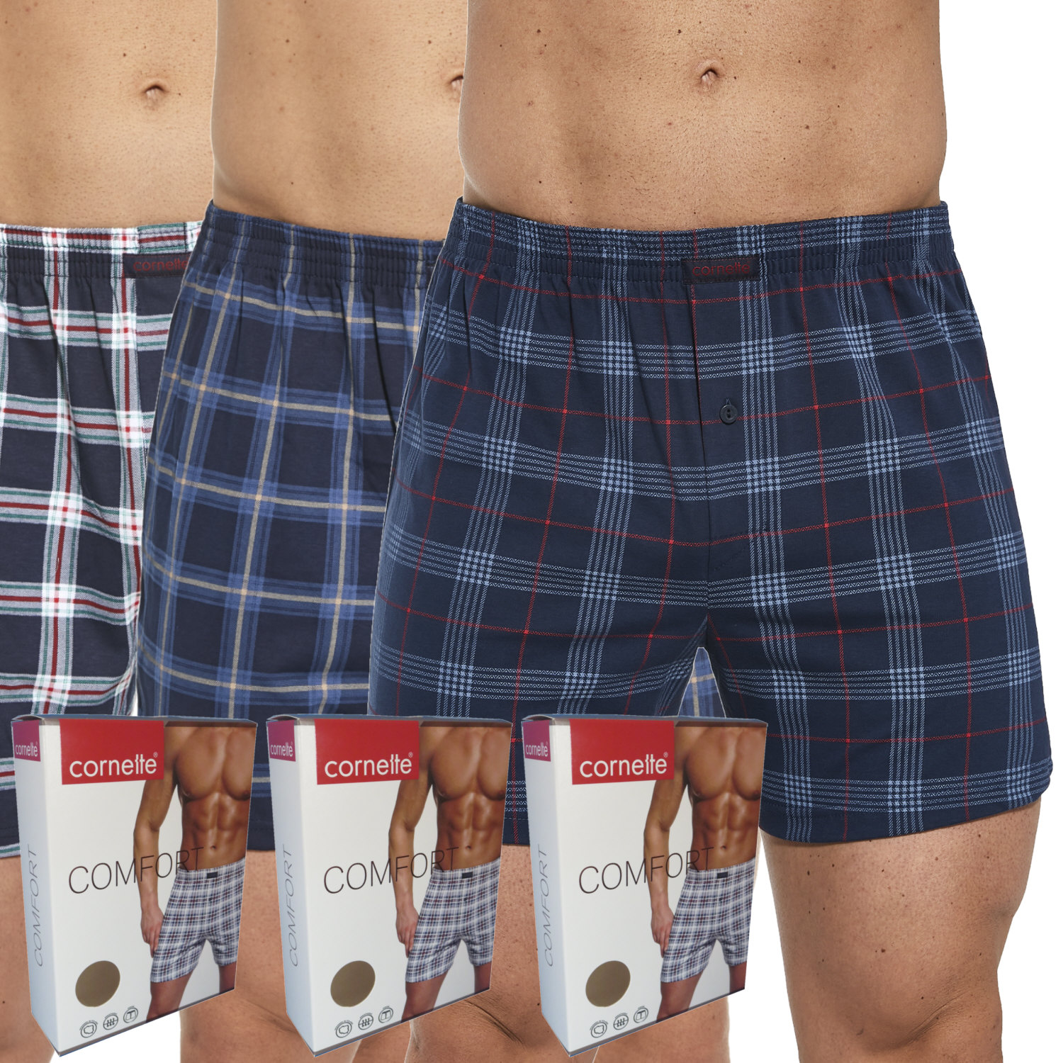 

Cornette bokserki Comfort luźne szorty 3 pak 3 szt