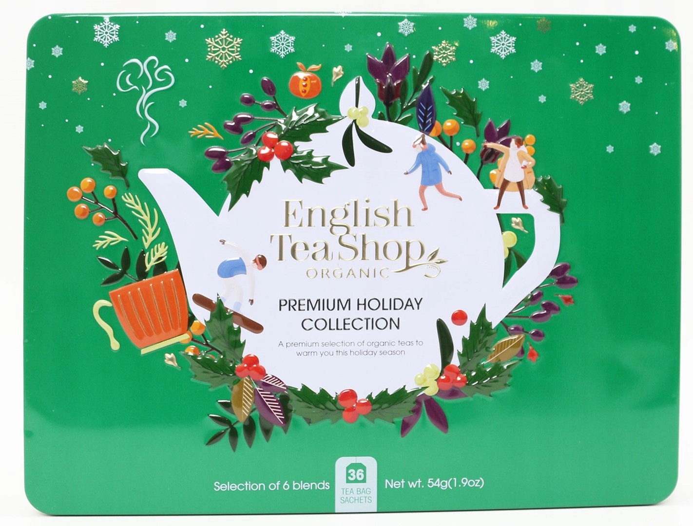 Levně English Tea Shop Sada prémiových čajů Holiday Collection v ozdobné zelené barvě