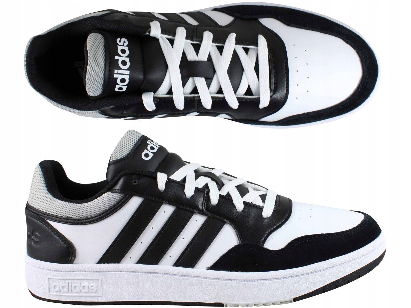 Adidas Hoops 3.0 IH0169 Buty Męskie Trampki Tenisówki Biało Czarne