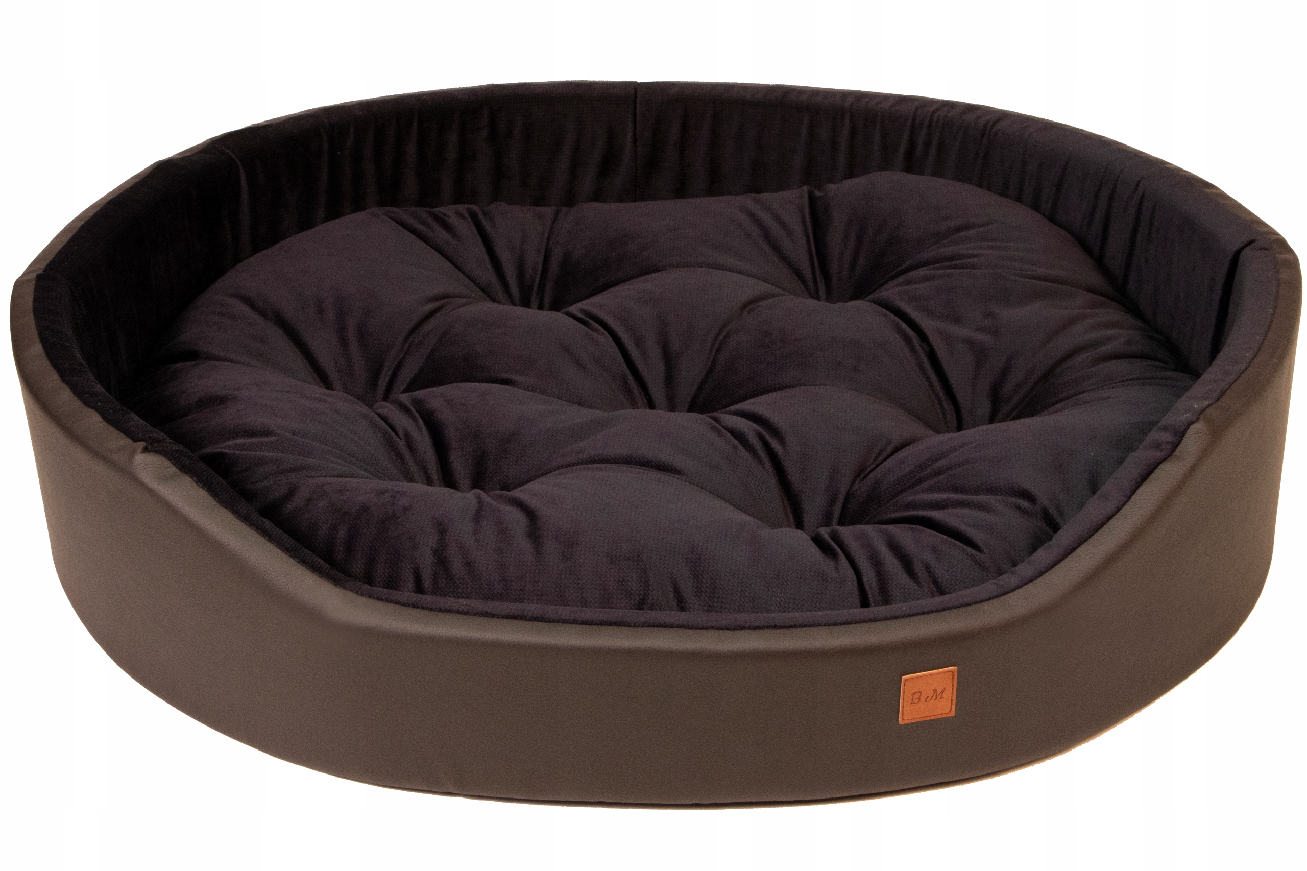 Levně Pelíšek z Eko Kůže pro psa kočku Velikost Xl-eko Hnědé