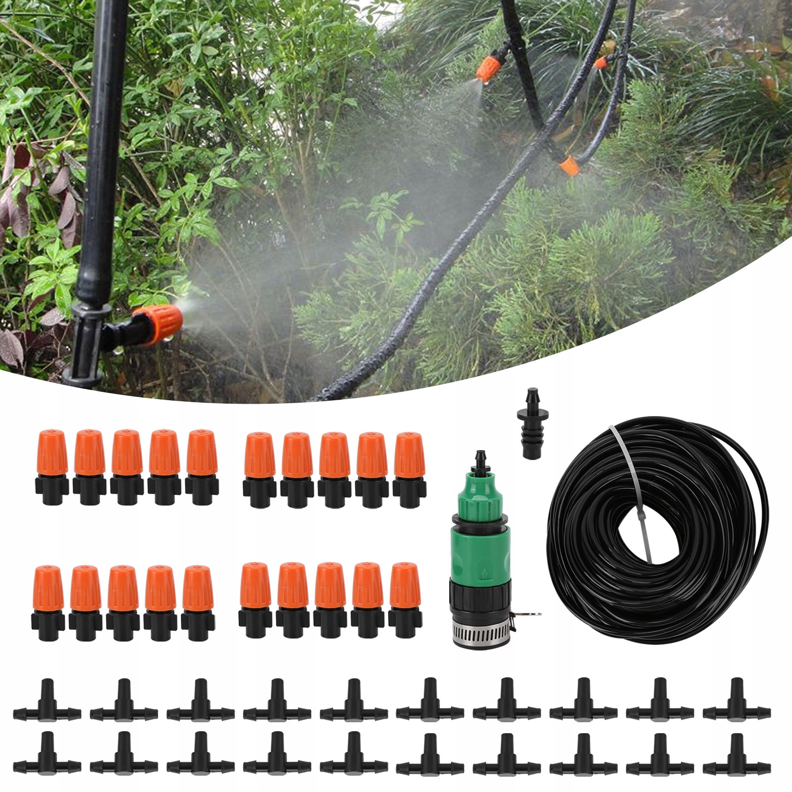 Zestaw do nawadniania mgłą Automatyczny rozpylacz Waga produktu z opakowaniem jednostkowym 0.12 kg