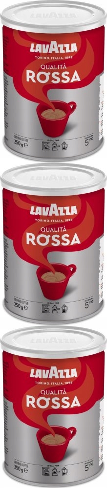 Kawa mielona Lavazza Qualita Rossa puszka 250g x3