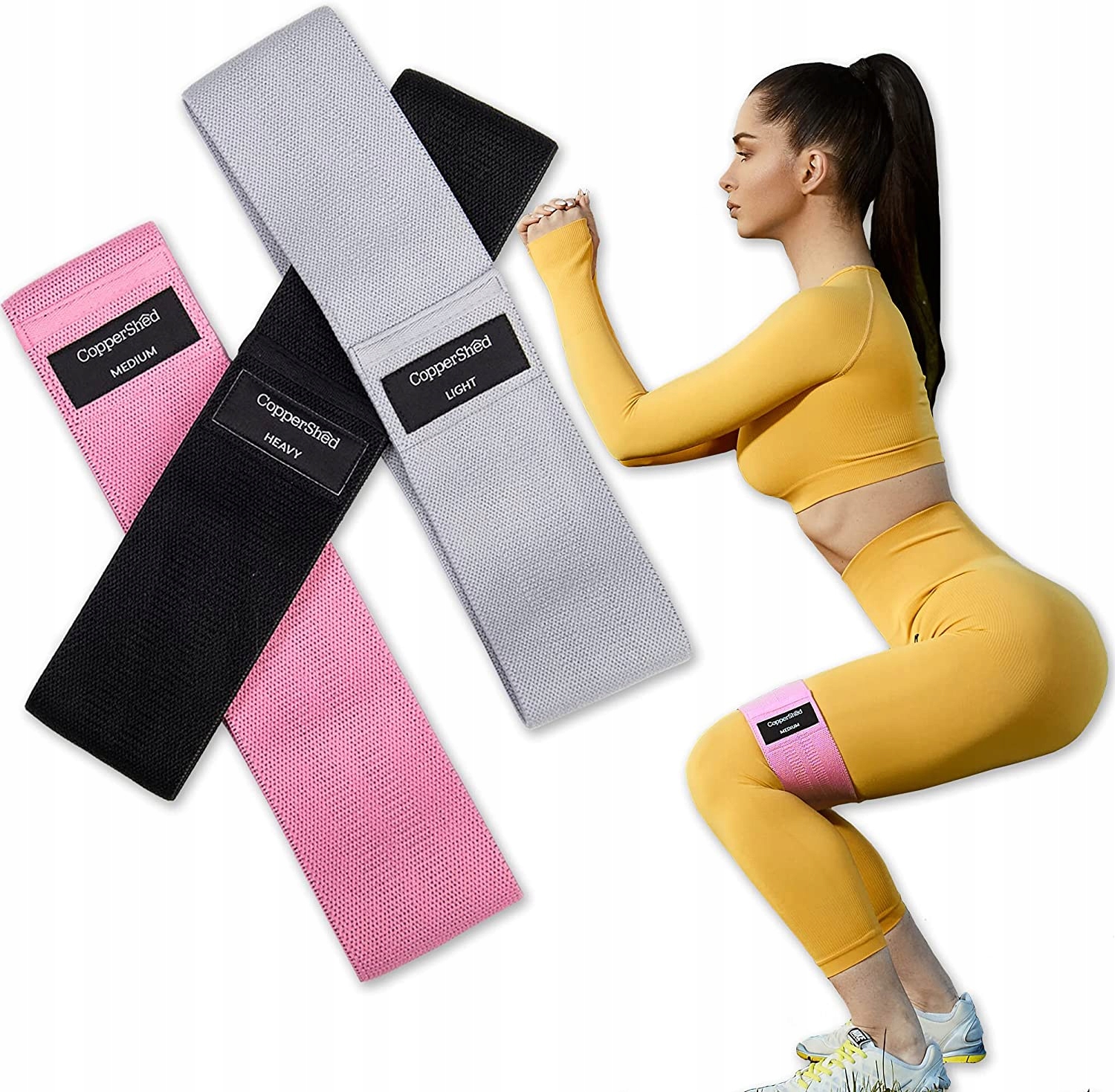 TAŚMY DO ĆWICZEŃ FITNESS SIŁOWNIA ZESTAW 3 SZTUK