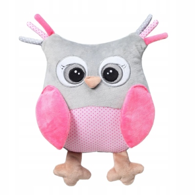 

Babyono Przytulanka Owl Sofia 441 szaro-różowa