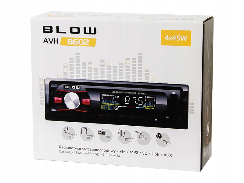 RADIOODTWARZACZ BLOW AVH-8602 FM/MP3/SD/USB Marka Blow