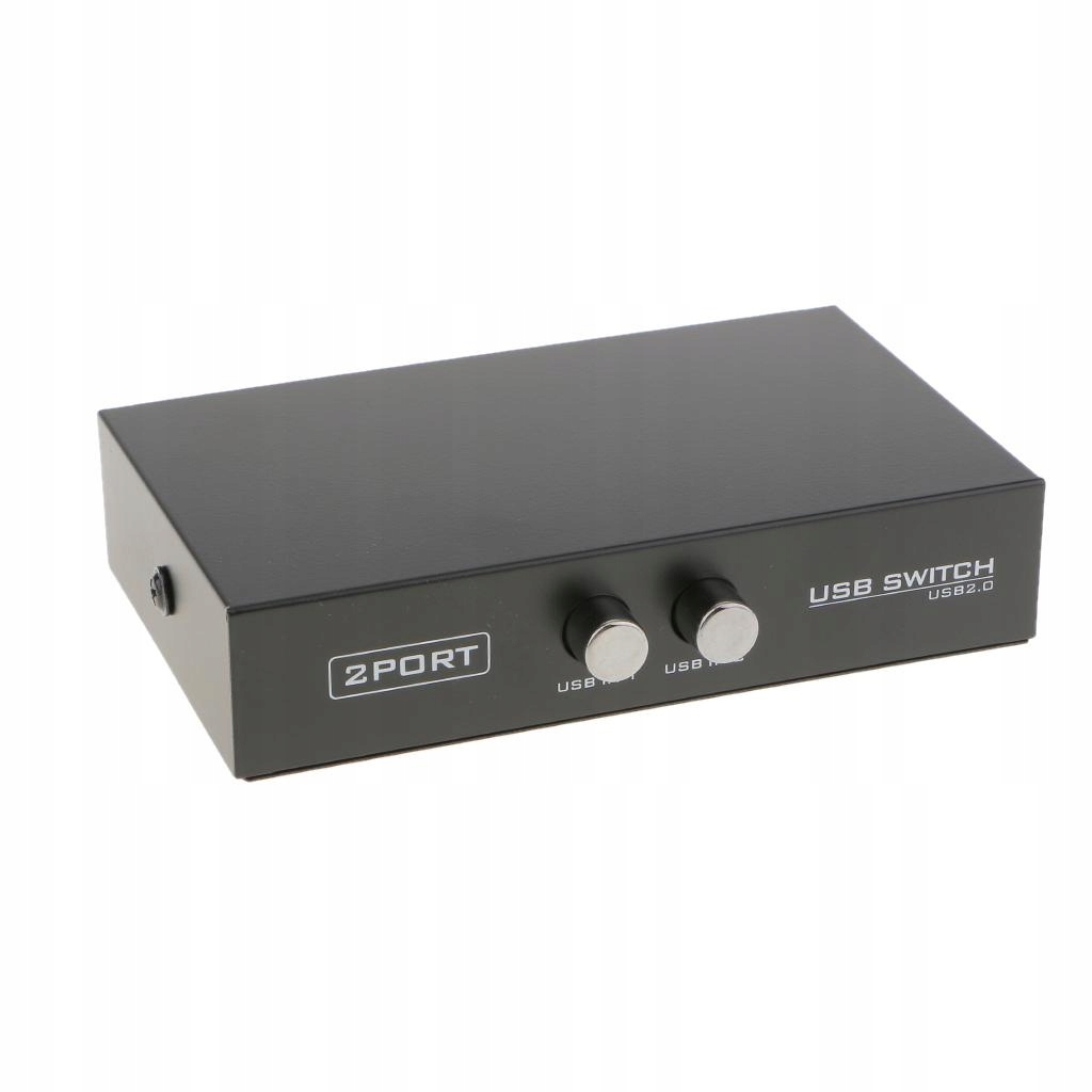 Przełącznik Udostępniania USB 2.0 2-Portowy Adapter Ręczny do PC Skanera Drukarki