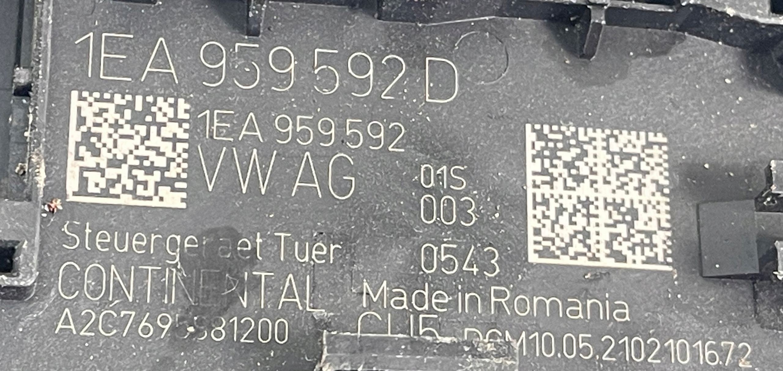 VW ID.3 ID3 module control unit door 1EA959592D
