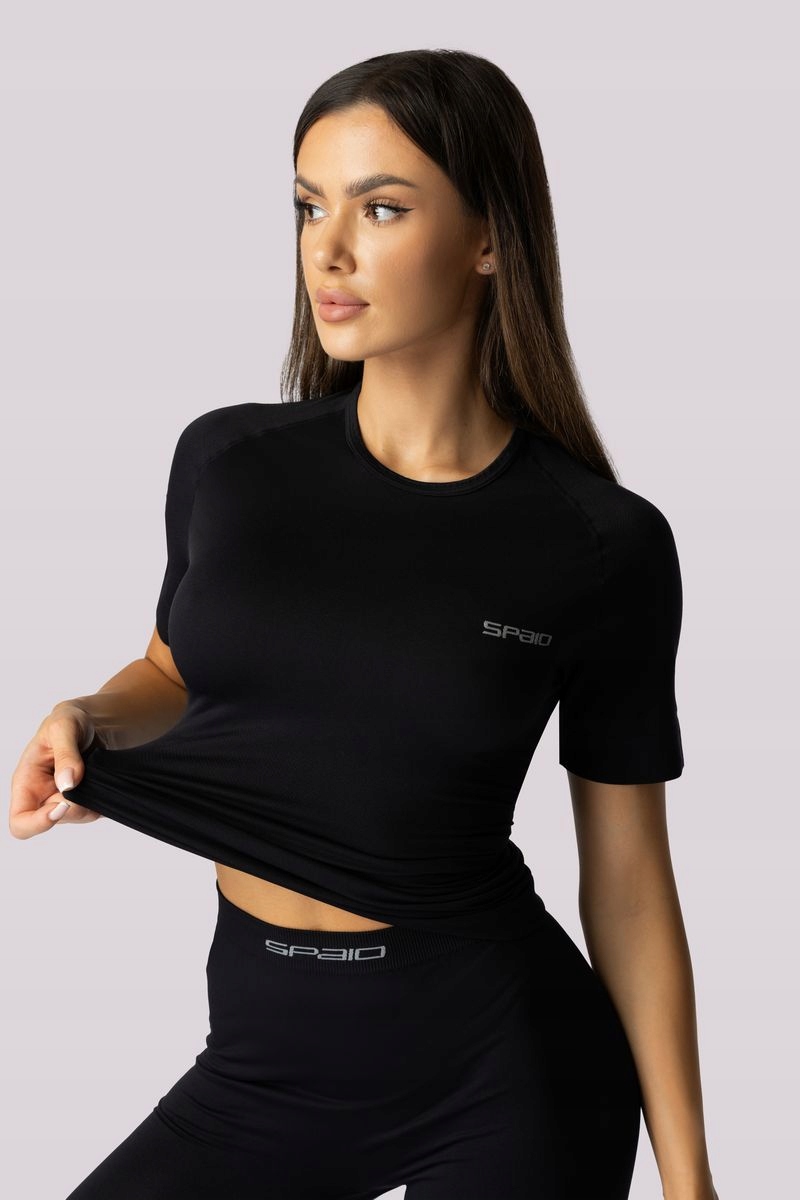 Spaio Koszulka damska termoaktywna z krótkim rękawem Alpha czarna r. L