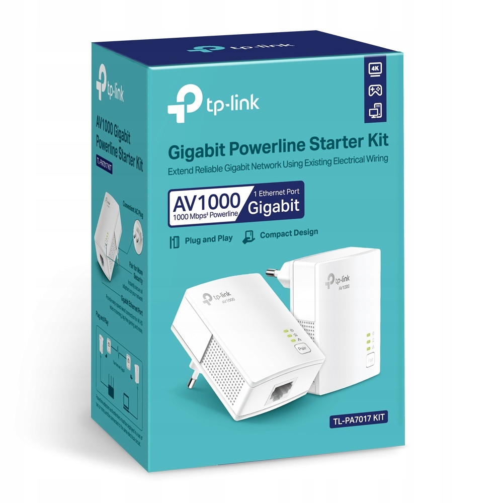 HomePlug TP-Link TL-PA7017 KIT Gigabit AV1000 Model TL-PA7017 KIT