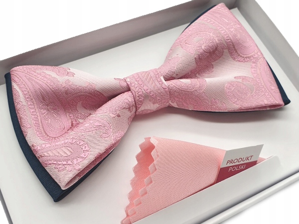 MUCHA / MUSZKA MĘSKA RÓŻOWA / GRANATOWA WE WZORY