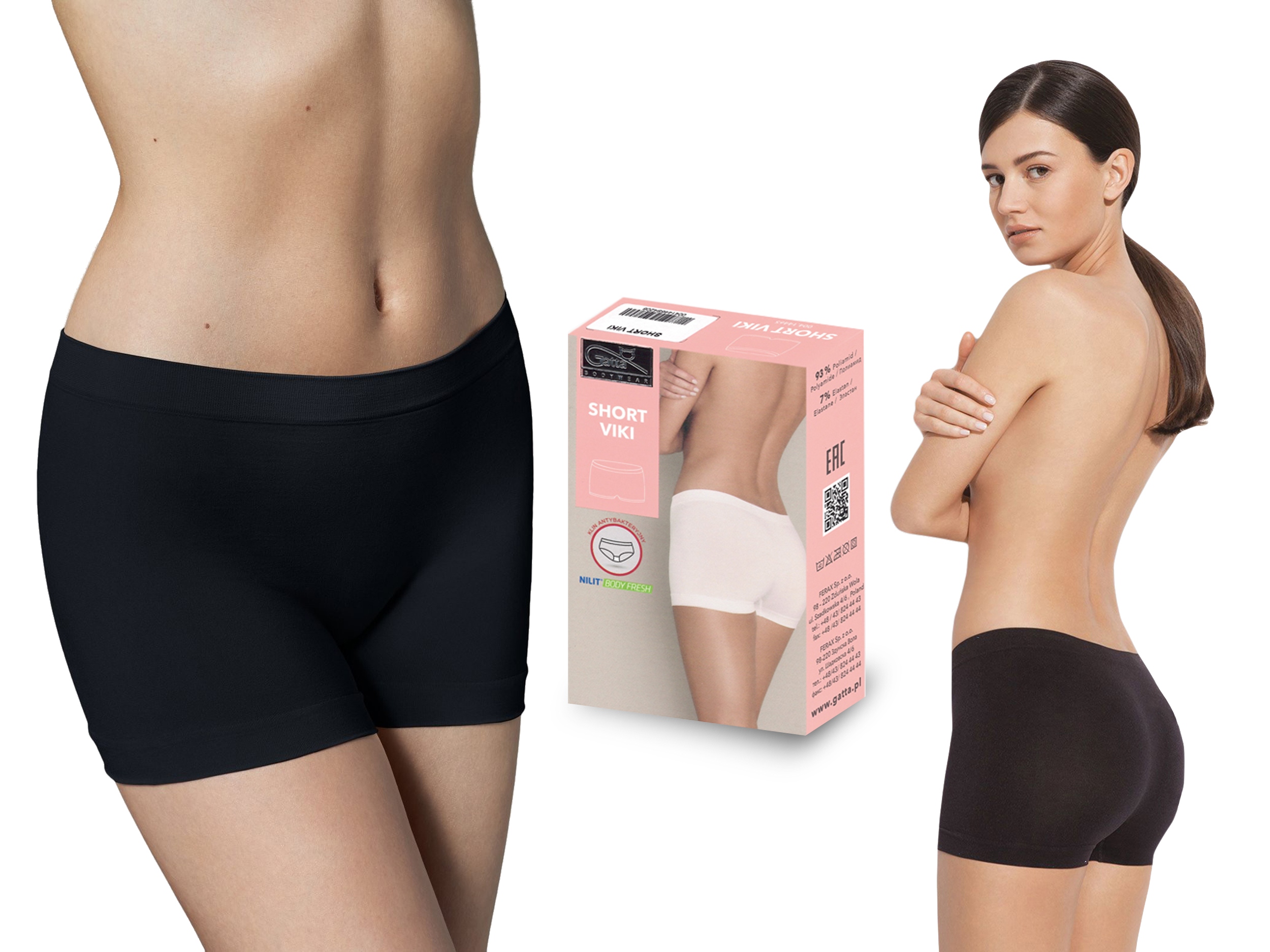 

Gatta Short Viki bezszwowe szorty, czarne, XL