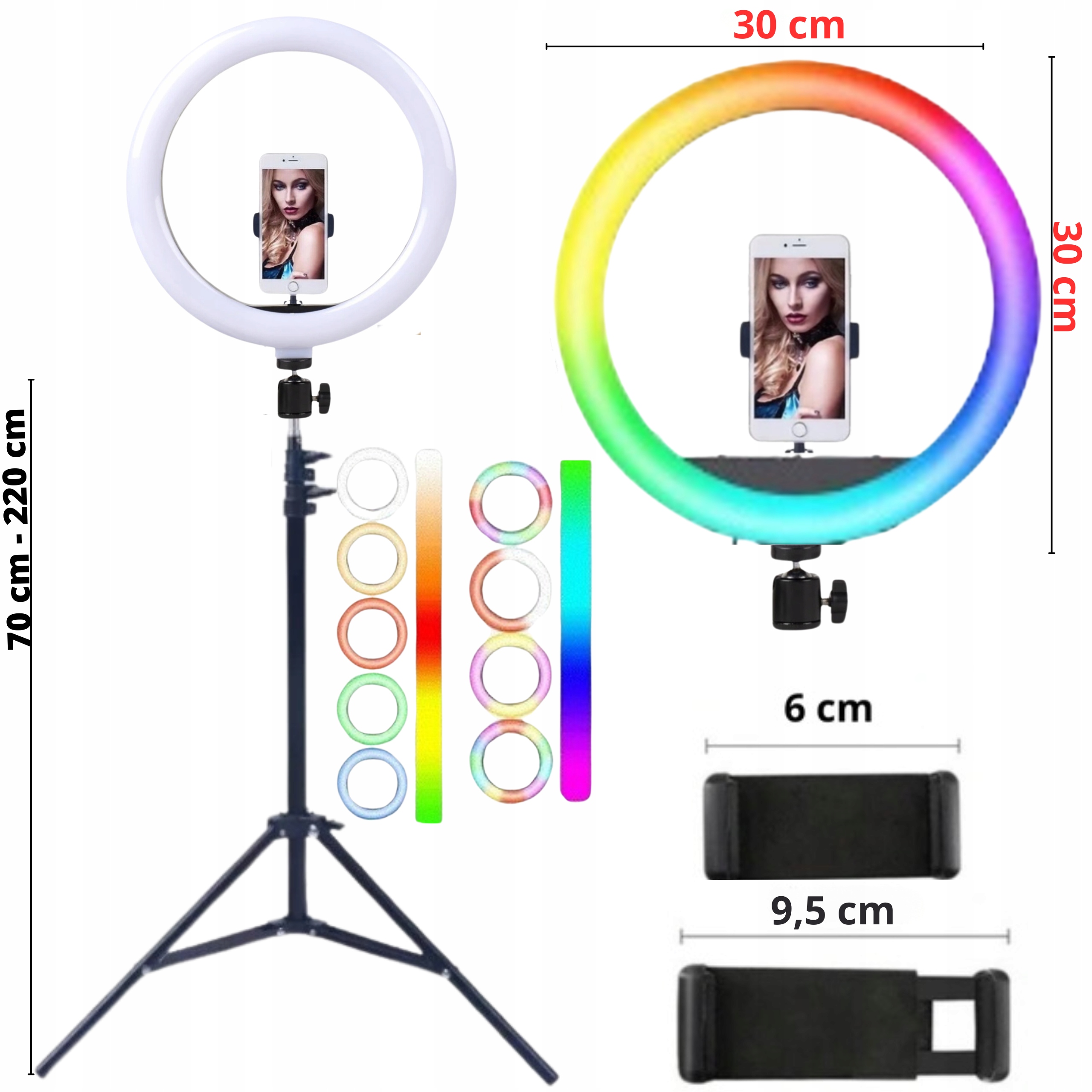 LAMPA RING PIERŚCIENIOWA DO MAKIJAŻU PREZENT DLA DZIECKA DZIEWCZYNKI STOJAK Marka bez marki