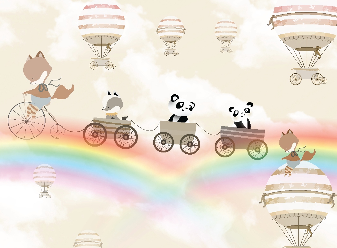 Fototapeta Prechádzka po dúhe pre deti 350 x 260 cm, štruktúra 350 g