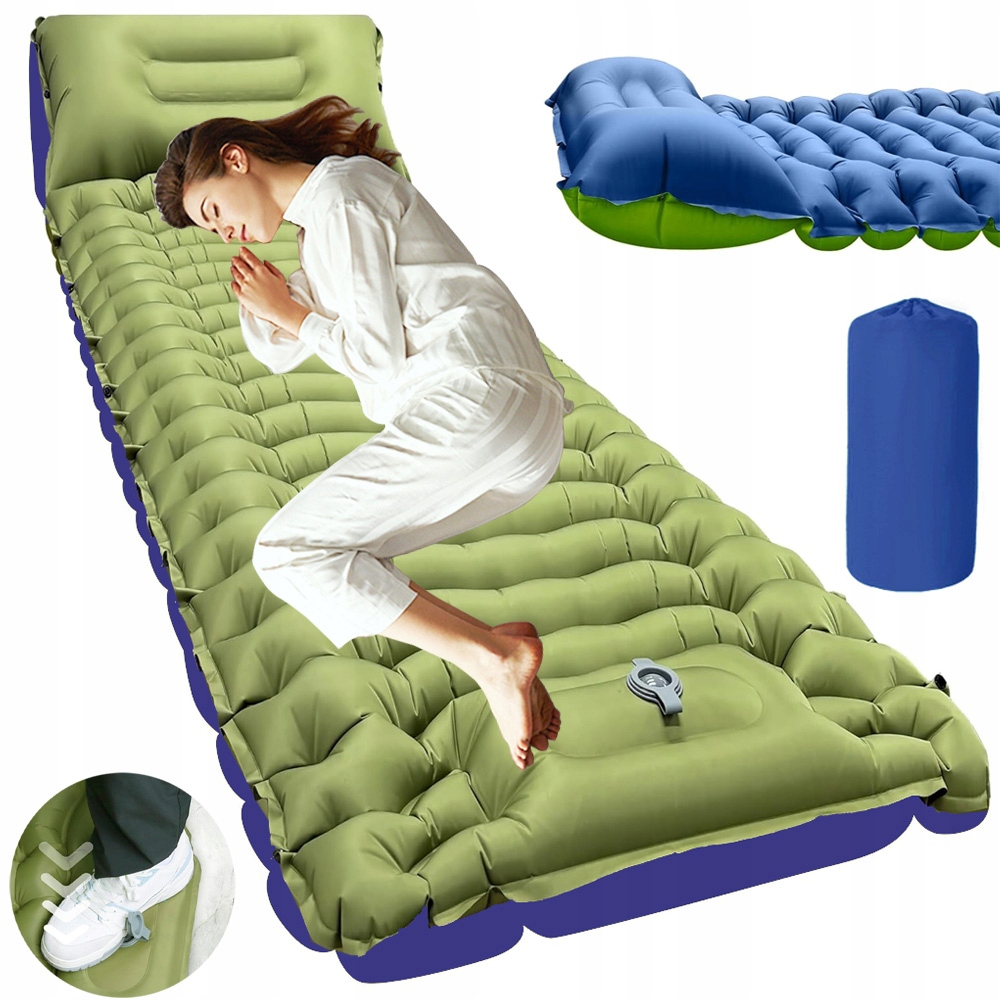Samonafukovací Podložka Matrace 68*195 CM S Polštářkem Pro Kempování, Pěší Turistiku