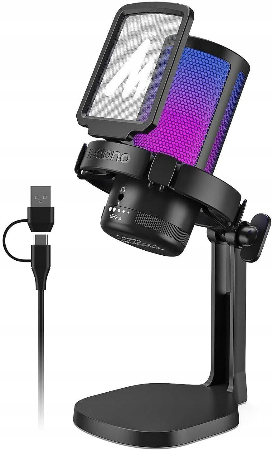 Maono DGM20 Usb, Rgb, kondezátorový mikrofon (PC/PS4/PS5)