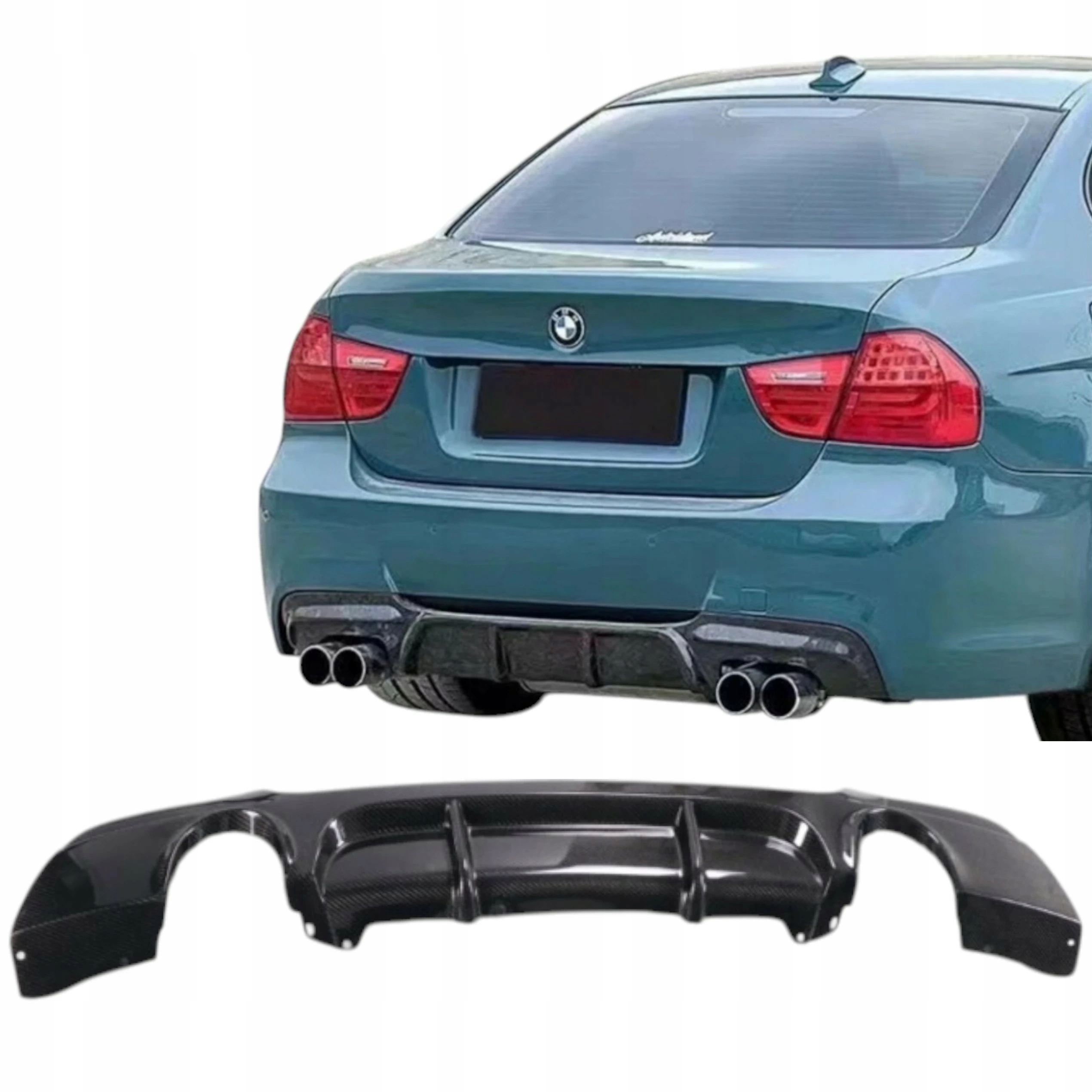 Bmw E92 E93 2005-2013 Difuzér Zadního Nárazníku M Balíček Černý 335 Look