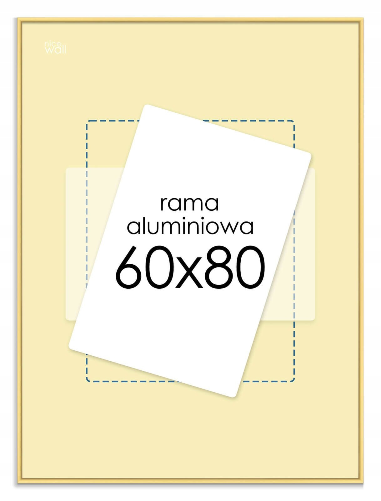 

Ramka na zdjęcia 60x80 cm Złota rama aluminiowa