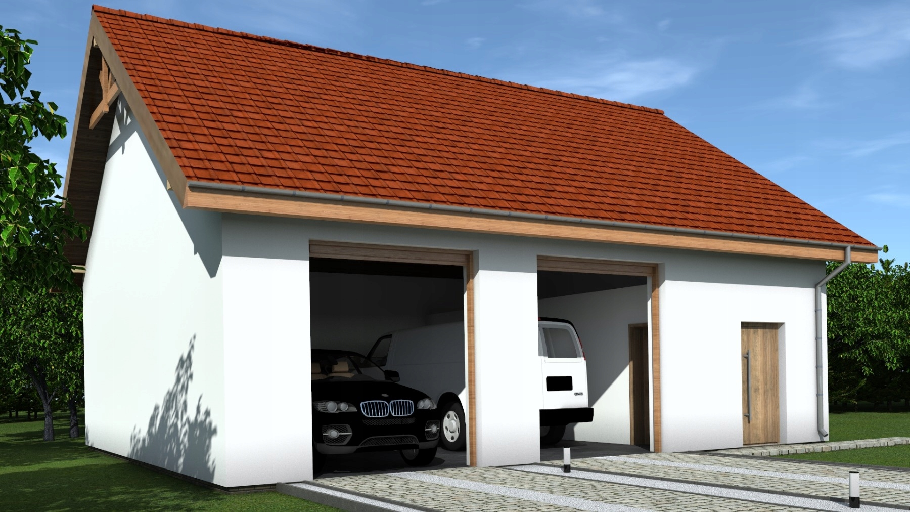 PROJEKT GARAŻU DWUSTANOWISKOWEGO G2116