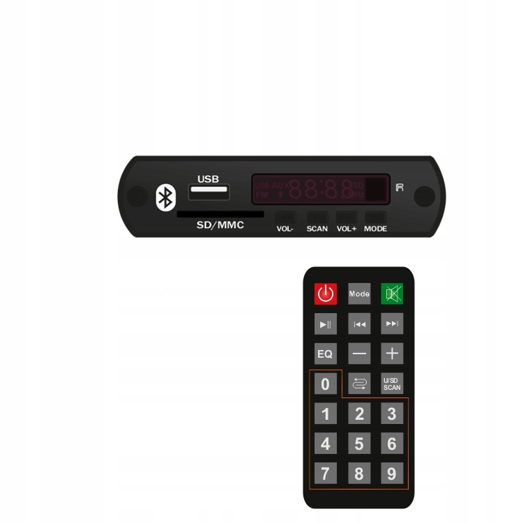 LDM Cub Light/v220 +1mic H20 KOLUMNA AKTYWNA 12V MP3 Typ kolumna