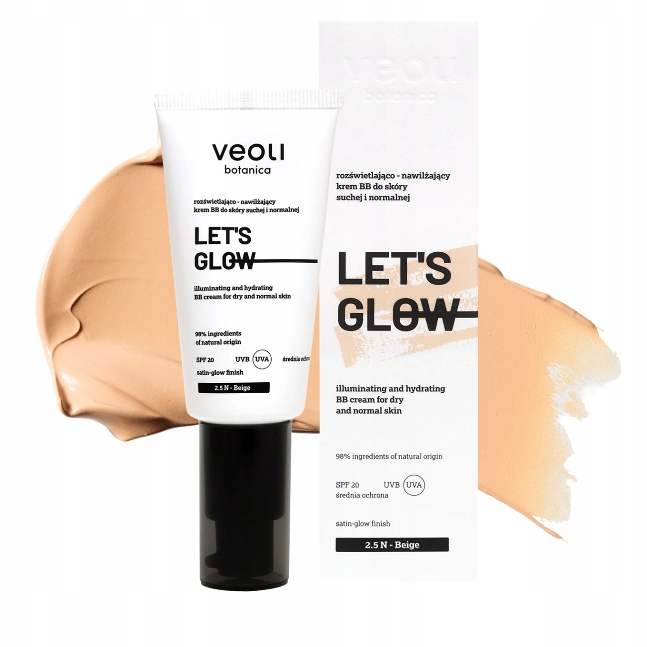 Veoli Botanica Bb krém Let's Glow Spf 20 30ml 2.5 N Beige