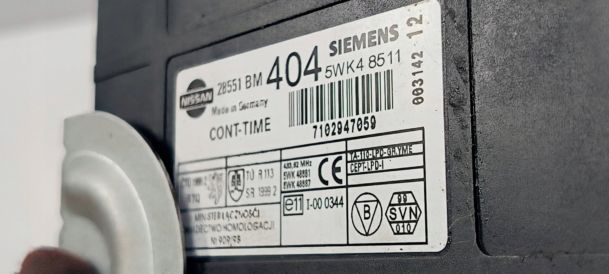 module 5WK48511 ECU NISSAN ALMERA