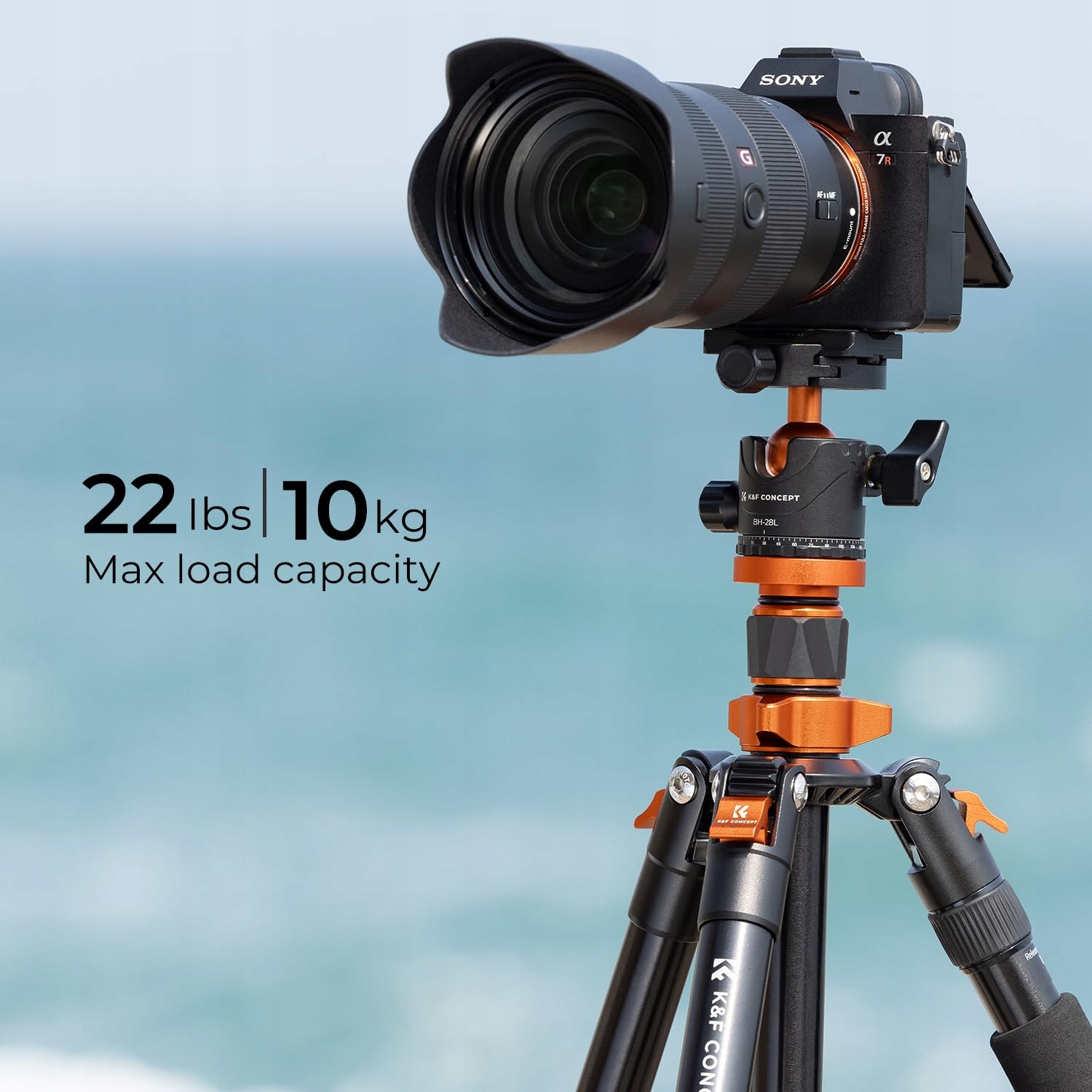 K&F CONCEPT Tripod 360° Head DSLR Canon Nikon Sony Aluminum — miniatura 5