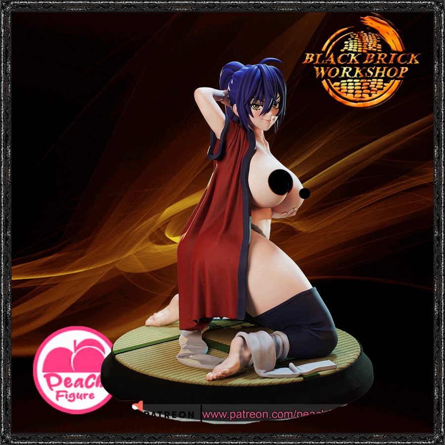 Manyuu Chifusa Nenatřená figurka PeachFigure Měřítko 1/24 (75mm) (nsfw) 3D tisk
