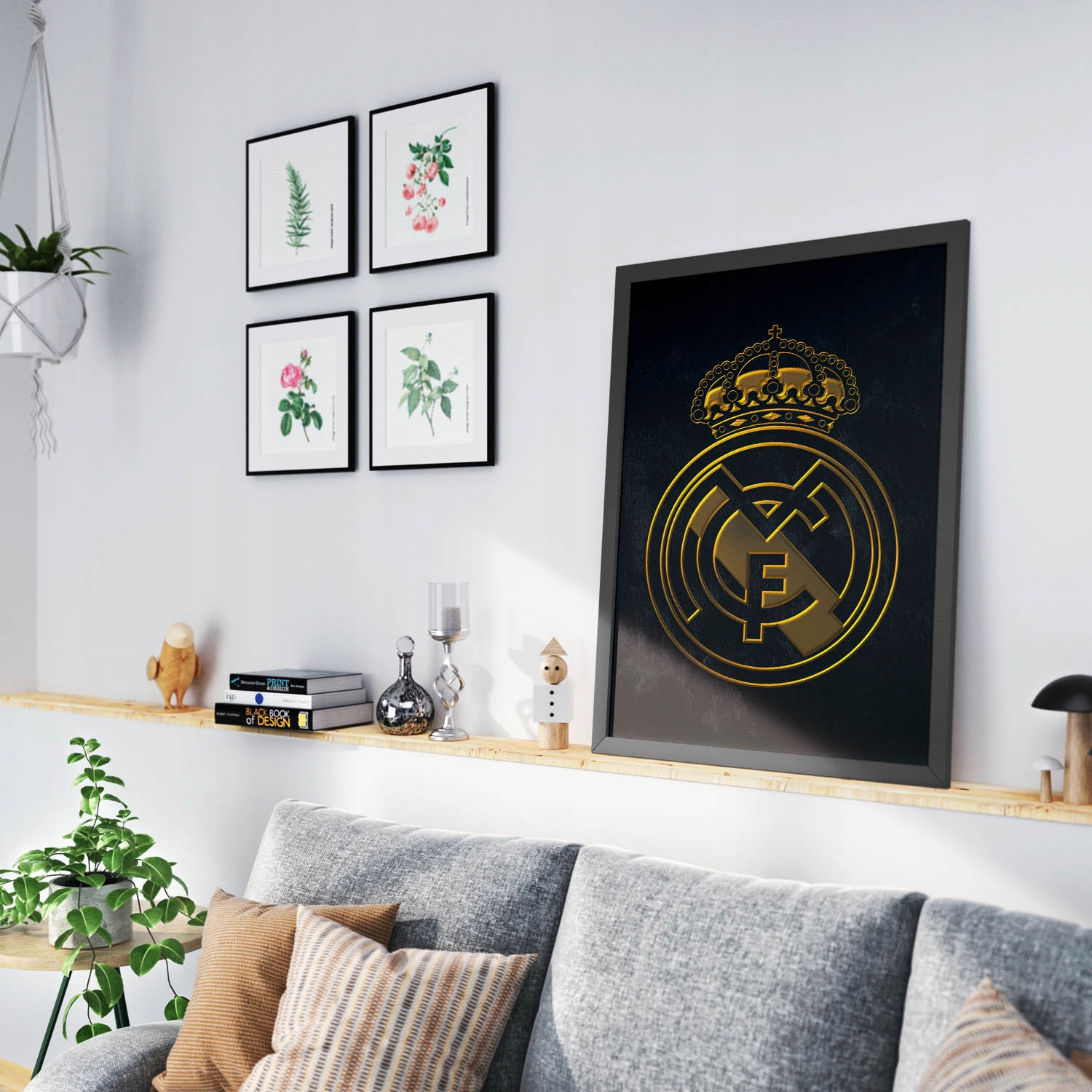 Plakat w RAMIE A2 (40x50) wzór REAL MADRID 03 Rodzaj w ramie