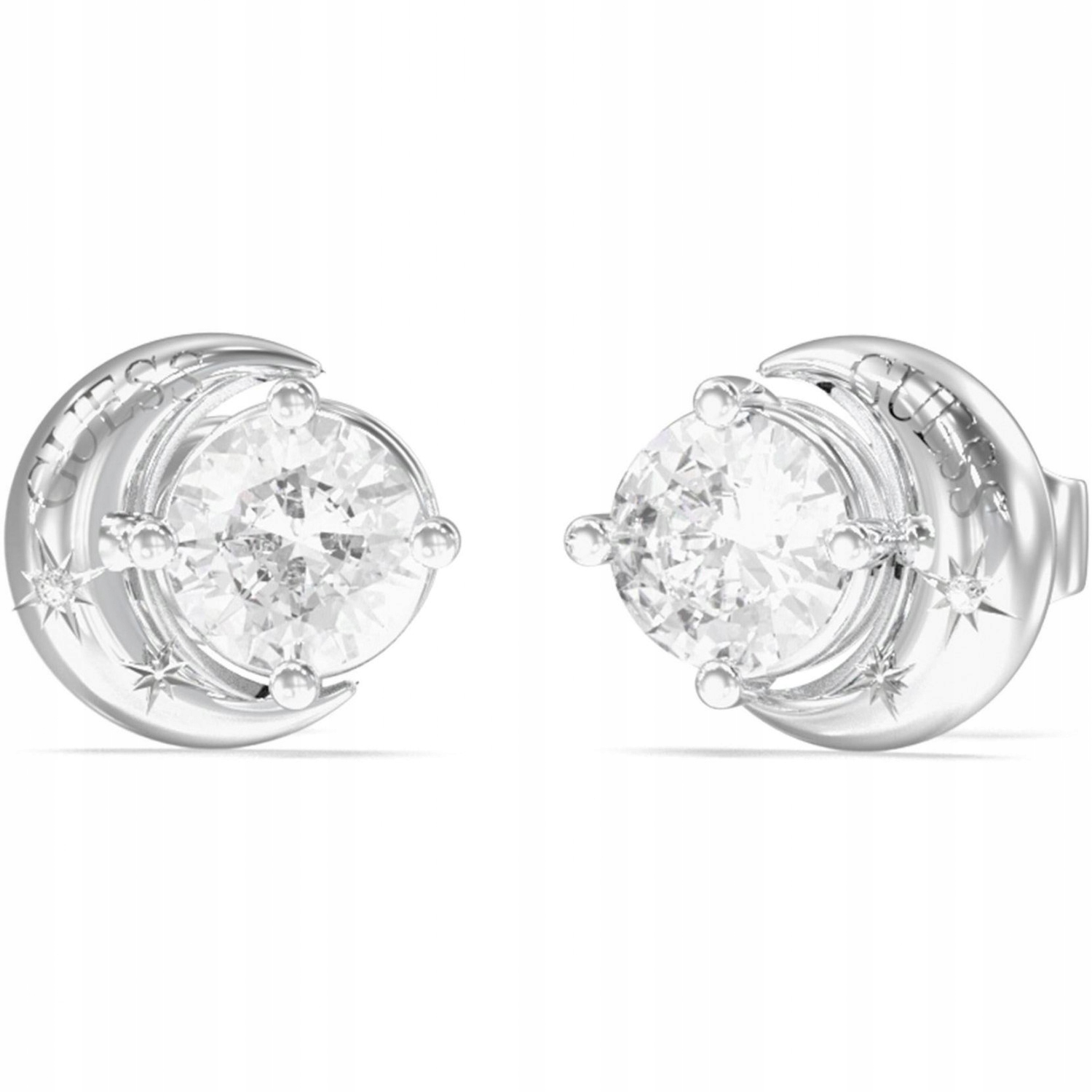 Náušnice dámské stříbrné Guess zirkon měsíc