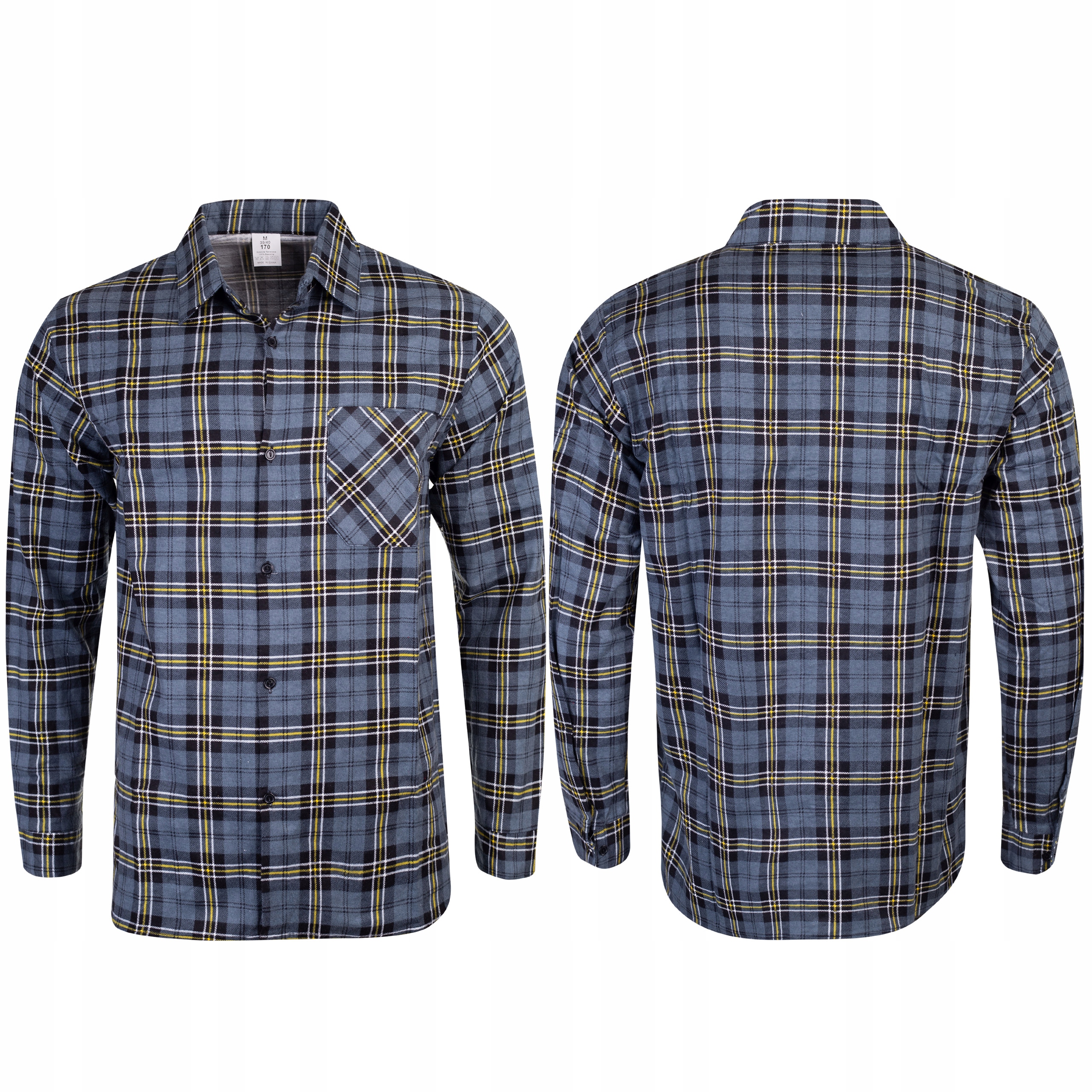 KOSZULA FLANELOWA CASUAL W KRATE MĘSKA 100% BAWEŁNA r. XL Rozmiar XL