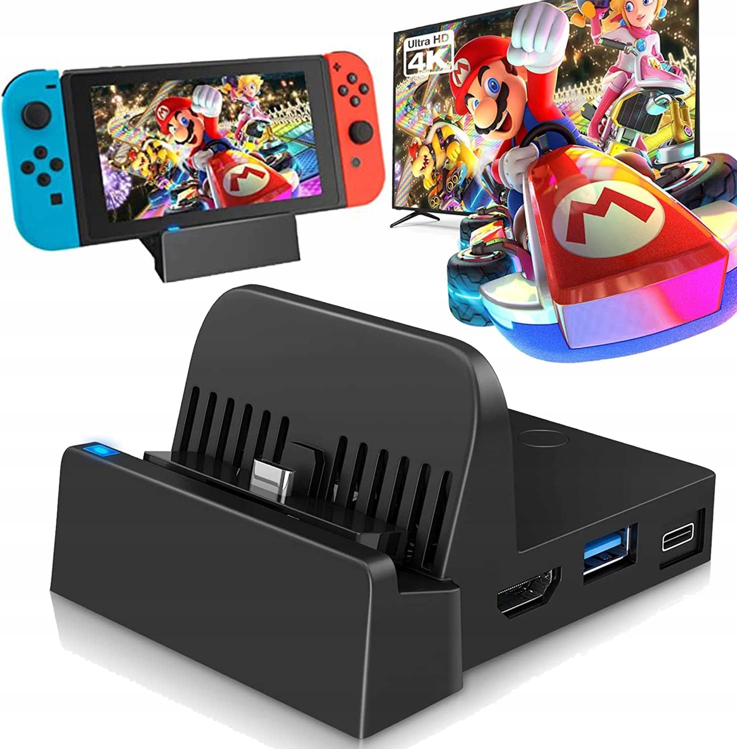 Stacja Dokująca Do TV Nintendo Switch Wielofunkcyjna z HDMI 4K USB typu C