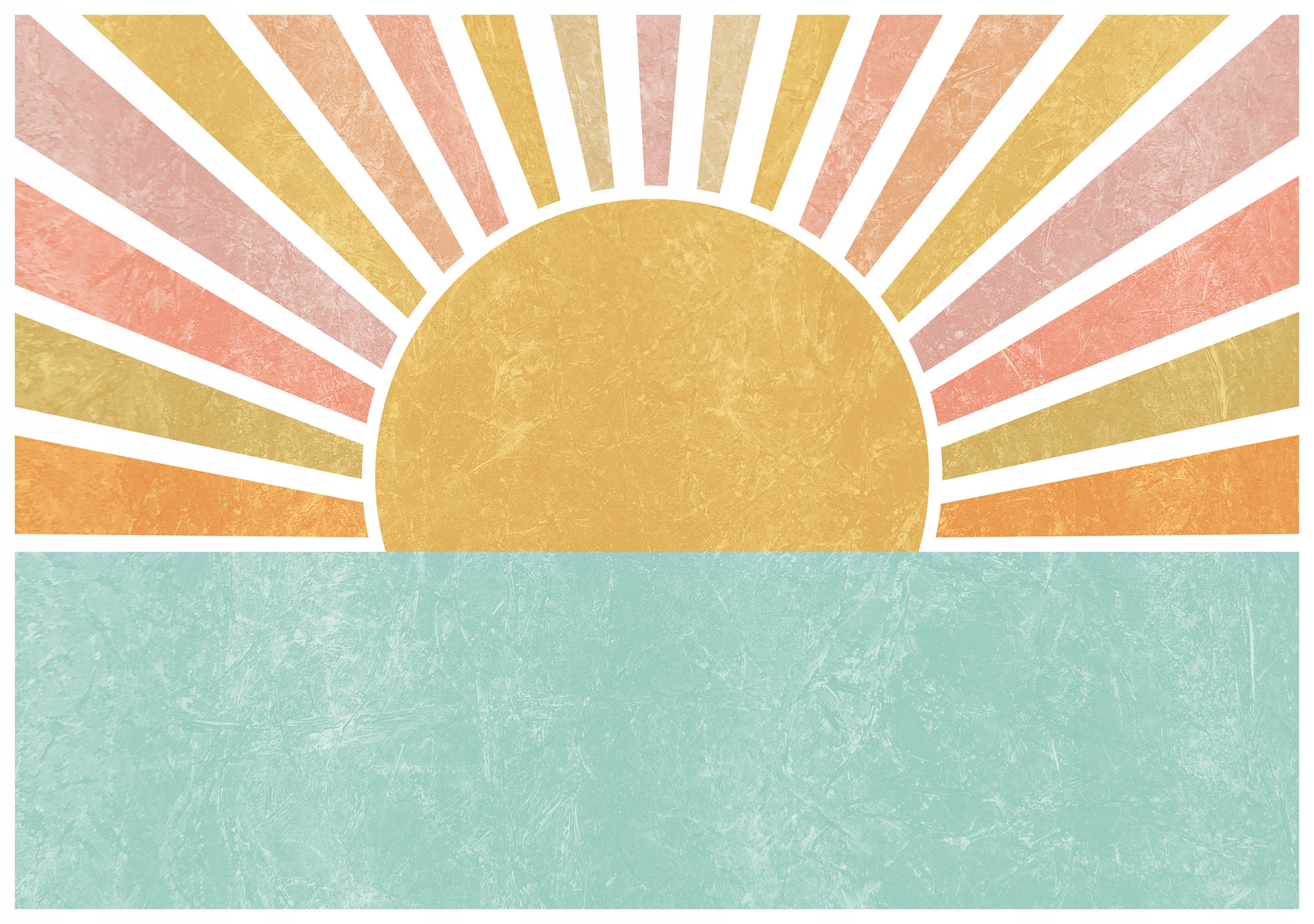 Fototapeta Slnečné vlny a východy slnka vintage vinylová 368x254 lepidlo