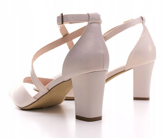 SANDAŁY DAMSKIE SERGIO LEONE SK862 BEŻ PERŁA Nosek okrągły