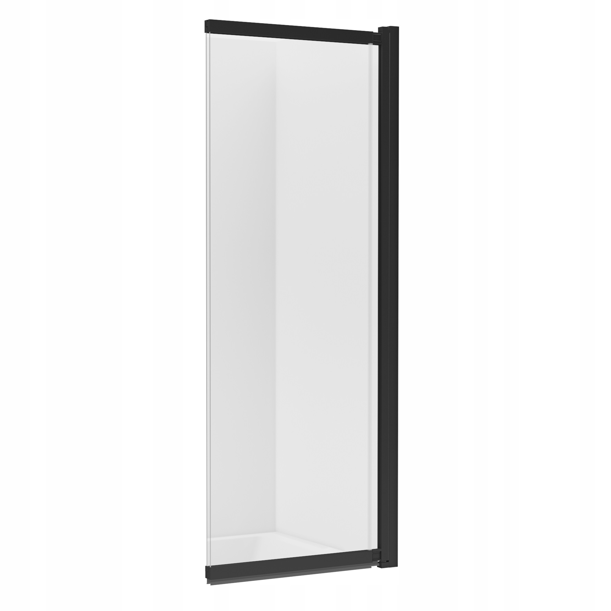 Parawan na wannę SENSI BLACK 60-100 x150 rozsuwany Rodzaj dwuczęściowy