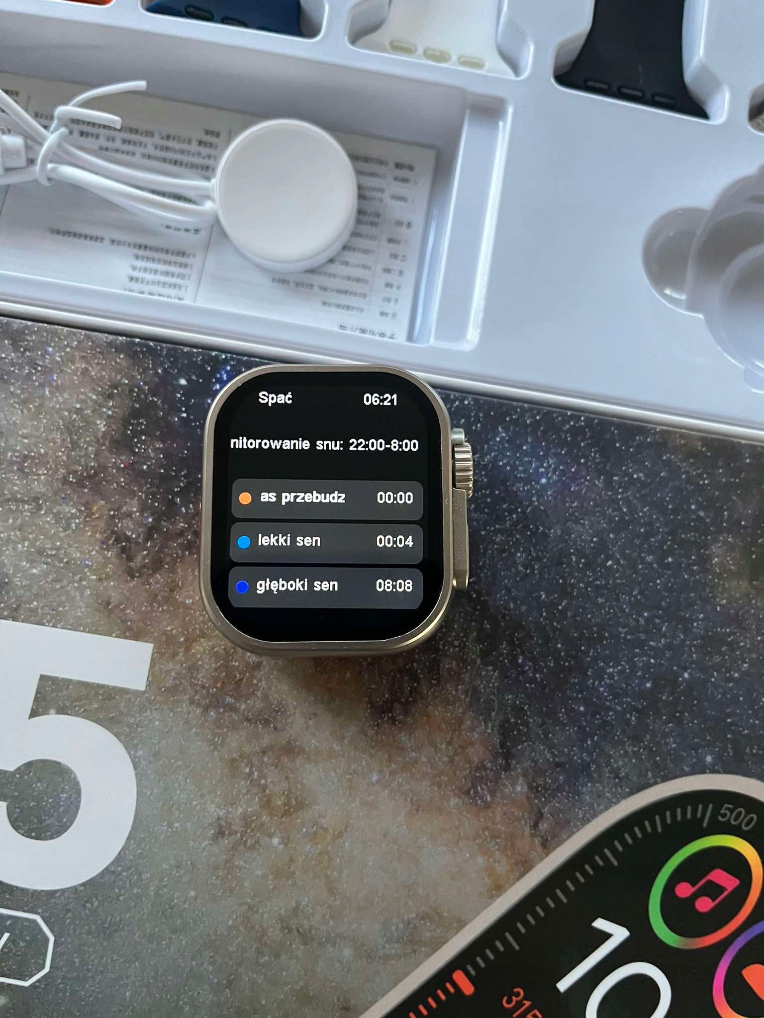 SMARTWATCH V55 ULTRA INFINITI + 7 STRIPES PULSE TALK SMS GPS ŽAIDIMAS Pakuotės būsena originalas