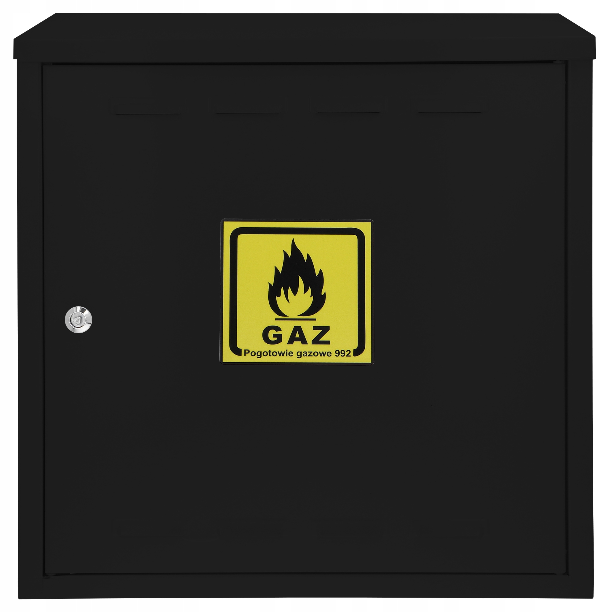SZAFKA GAZOWA SKRZYNKA 20x20x15 CZARNA Z PLECAMI