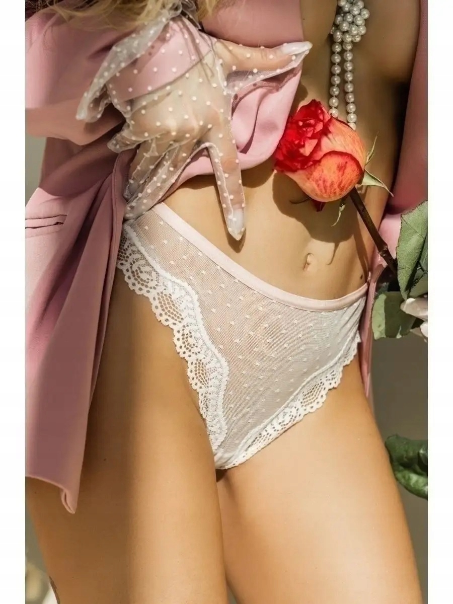 KORONKOWE MAJTKI DAMSKIE SEXY STRINGI Z SERCEM Materiał dominujący poliester