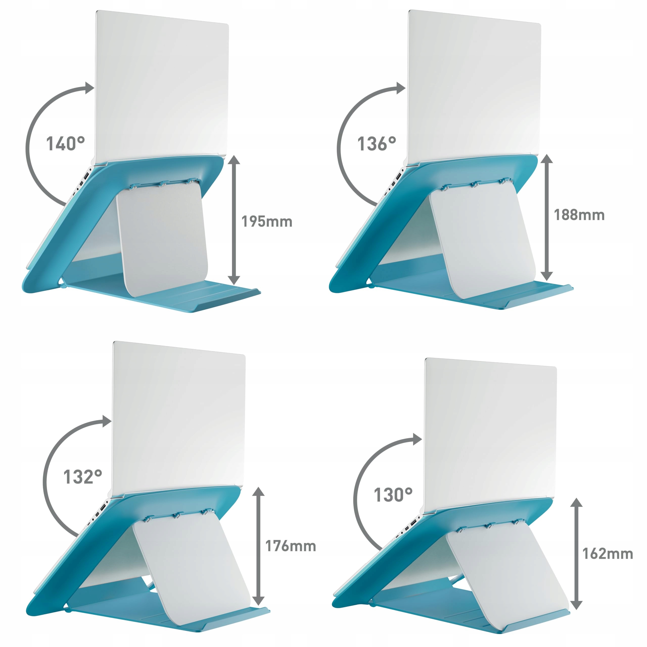 LEITZ ERGONOMICZNY REGULOWANY STOJAK NA LAPTOPY 13-15 CALOWE NIEBIESKI — miniatura 6