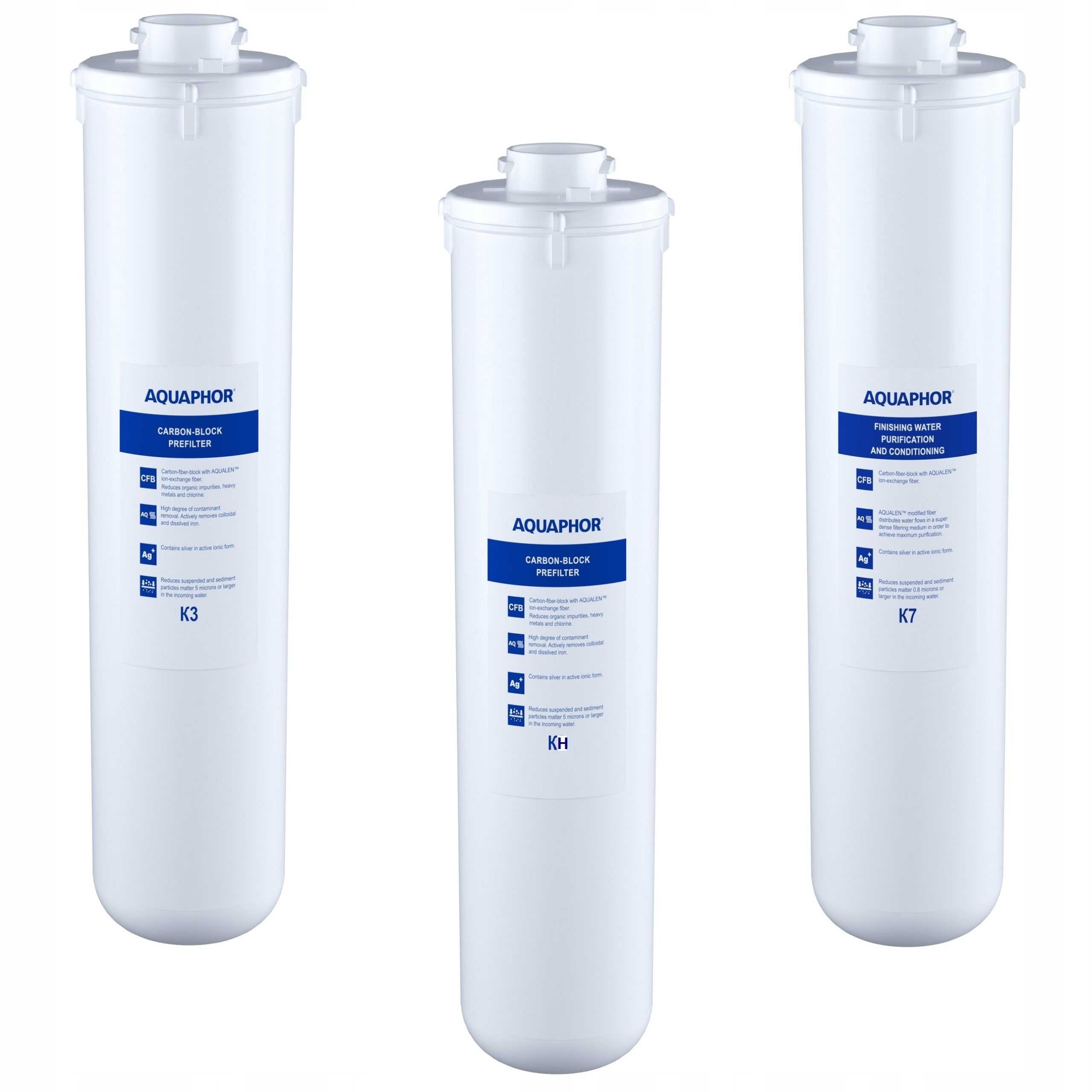 Zestaw 3 wkładów do Aquaphor Kryształ H, K3 Kh K7