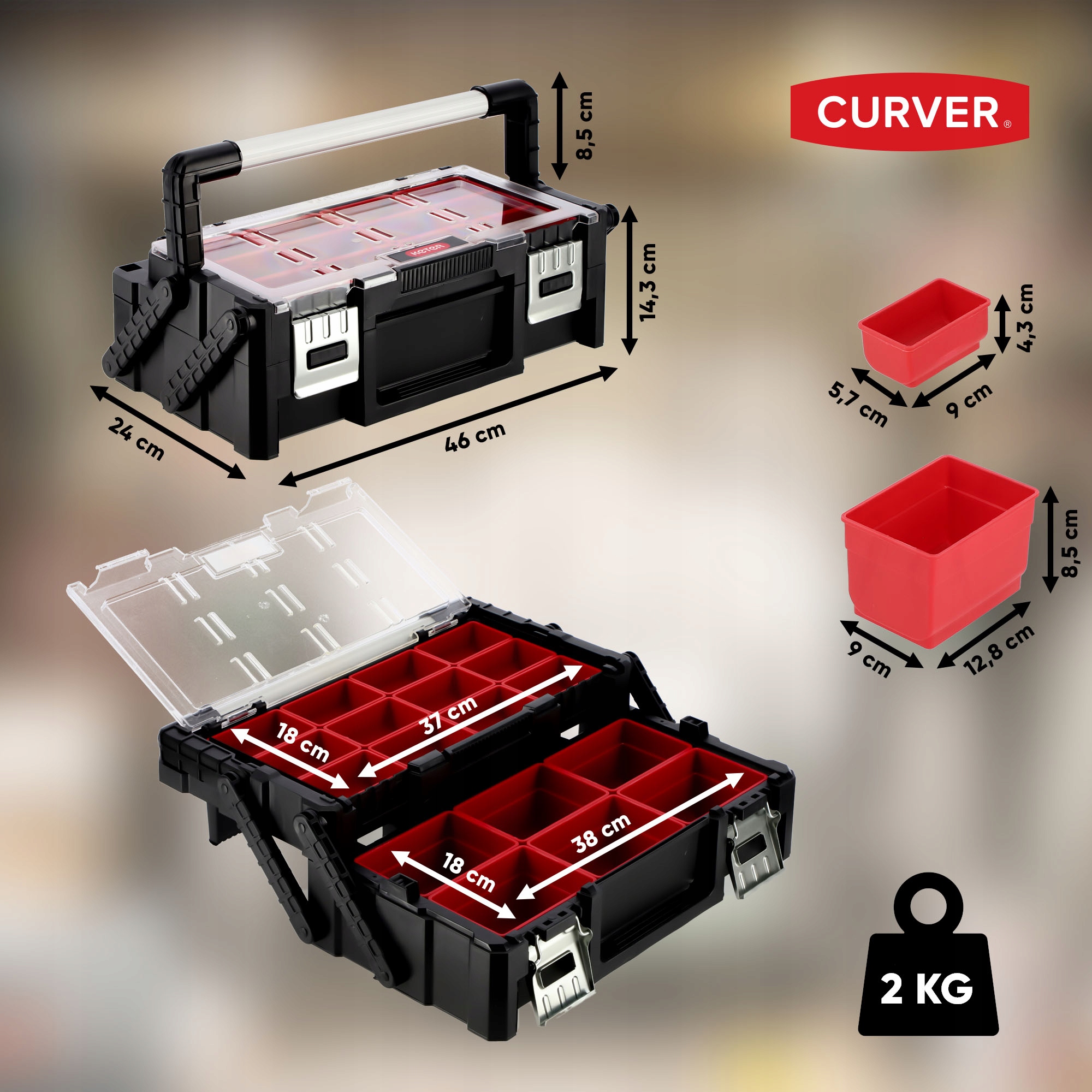 KETER SKRZYNKA WALIZKA NARZĘDZIOWA ORGANIZER Kod producenta 237006